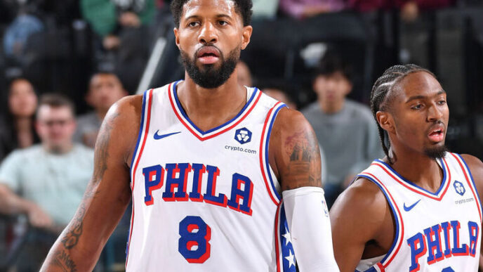 Paul George retorna de lesão no joelho e 76ers vencem os Pistons